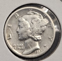 1937 Mercury Silver Dime