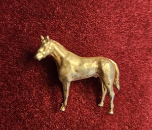 14kt Yellow Gold Horse Pin Brooch - 10.65 Grams