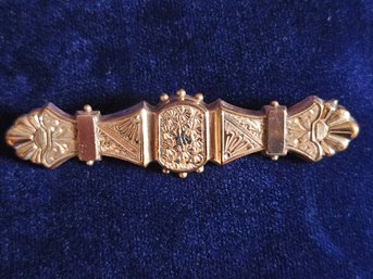 Antique Victorian Gold Filled 2 1/2' Bar Pin