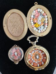 Handmade Collection Of Sailors Valentine In Pocket Watches & Locket