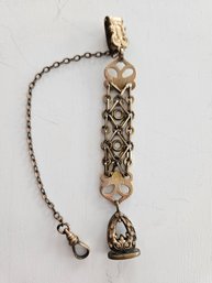 Antique Victorian Watch Fob With Chain & UnMonogrammed Fob Seal