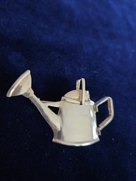 Sterling Silver Watering Can Pin Brooch - Signed GFMW Great Falls Metal Works