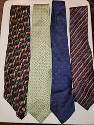 Designer Men's Silk Neck Ties - Chanel, Longchamp, Hermes, Ferragamo, Gucci  - Baker's Dozen (13)