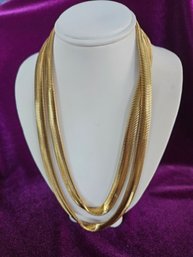 Monet 34' Gold Tone Snake Chain Necklace