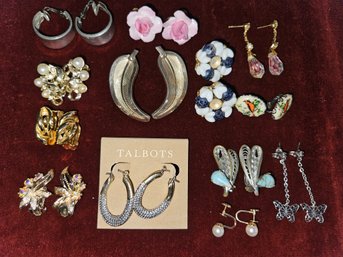 Vintage Lot - Clip-on Pierced And Screwback Earrings