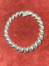 7 1/4' Sterling Silver Macaroni Bracelet