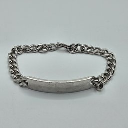 7 1/4' Elco Sterling Silver Signet ID Bracelet