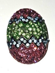 Two's & Company Rhinestone Easter Egg Pin Brooch - NWT