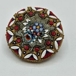 Pretty Micro Mosaic Brooch Pin