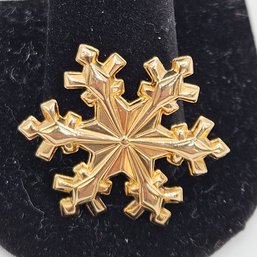 Gorham 14k Yellow Gold Snowflake Pendant 1979 3.78 Grams