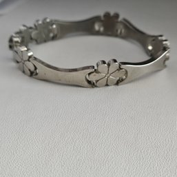 Solid Sterling Silver Daisy Link Bracelet - Mexico