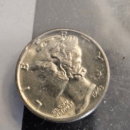 1943 Mercury Silver Dime - BU