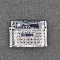 GAS Omega Mfg Co Silver Tone Lighter