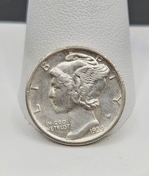 1939 D Mercury Head Dime - Extra Fine