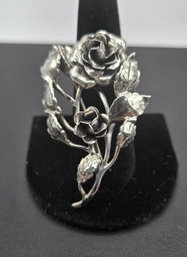 Danecraft Sterling Silver Rose Pin Brooch