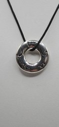 Vintage Sterling Silver Symbol Pendant Necklace