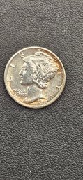 1943 Mercury Head Dime - Slight Rainbow