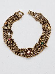 Goldette NY - Vintage 1960s - Charm Bracelet