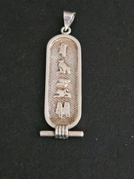 Sterling Silver Egyptian Cartouche Pendant