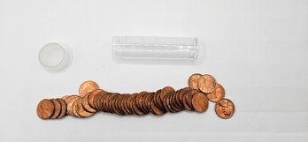 Tube Lot Of 50 1960's Lincoln Pennies