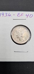 1936 Mercury Dime Coin