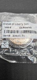 1986-S Statue Of Liberty 50 Cent Half Dollar Ch Proof-63