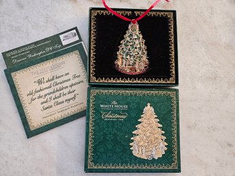 2008 White House Annual 24 Kt Gold Plated Christmas Ornament - Original Box