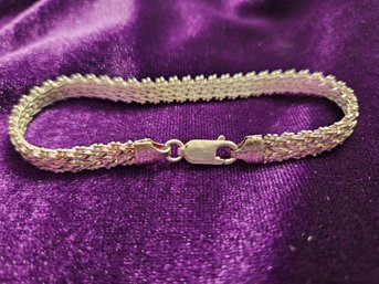 7 1/2' Sterling Silver Weave Bracelet - Italy