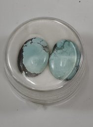 Two 7.5 Ct Each Hubei Turquoise GemStones