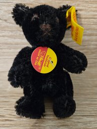 Miniature 4' Mohair Fully Jointed Steiff Original Black Teddy Bear