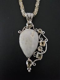 Beautiful Sterling Silver Beaded Necklace