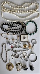 Lot Of Miscellaneous Costume Fashion Jewelry - Necklaces, Bracelets, Rings