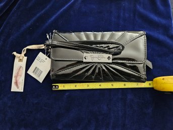 Jessica Simpson Black Patent Clutch Wristlet Hand Bag Purse - NWT