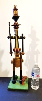 Original Fantasy Sculpture, Folk Art Toy Soldier, Hand Made, 24' Tall, Late 1800s