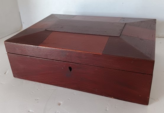 Possibly Shaker Antique Wooden Sewing Box, Jewelry Box