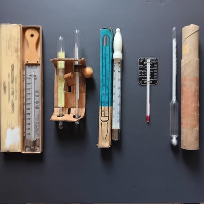 Collection Of Thermometers: Surety Candy, Uprite Bath, Meat, Milk - Unused Condition