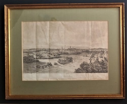 Antique Engraving 1809, 'A View Of Russia', Phillip Stadler, Folds, Margin Tear, Good Image, Framed