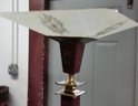 1940s Mid Century Floor Torchiere Lamp Oriental Motif, Electric Switch Not Working, No Chips No Cracks