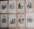 Lot Of 35 Illustrations (for Charles Dickens Books), Robert Seymour 1798-1836, 6x 10'