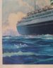 S.S. Nieuw Amsterdam. Holland-America Line, 1953 Commercial Advertising Print