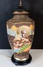 Vintage Japanese Hand Painted Lamp, Satsuma Vase Table Lamp, Working Condition