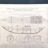 'Souvenirs De Marine Conserves', Late 1800s Ship Blueprint, 18x 22', 1st Of 4