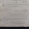 'Souvenirs De Marine Conserves', Late 1800s Ship Blueprint, 18x 22',  2nd Of 4