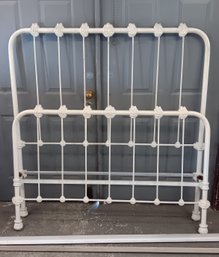 Cast Iron Bed, Full Size Antique Frame,  54 Wide By 74 Long 57 Inch High