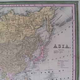 Antique 1846 Rare Original Map By H.L.Tanner, Asia, 14x 17.5'