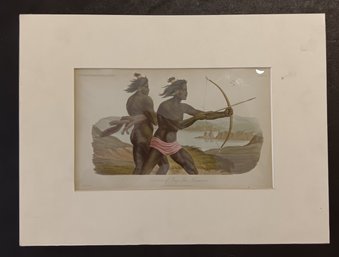 'Hunters From The Bay Of San Francisco', Antique 1848 Aquatint, Bailliere