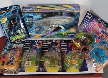 Selection Of 1990s Toy Action Figures & Star Treck Toy, Blister Packs