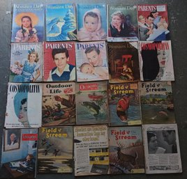 Lot Of 20 Full Magazines W/ Classic Advertisements, Articles, Clip Art