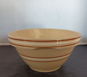 Yellow Ware Banded Bowl, 8',