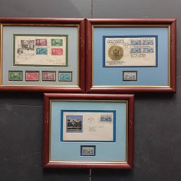 Vintage West Point, FDR, Army: 1930s - 40s Commemorative Plaques With FDC Covers